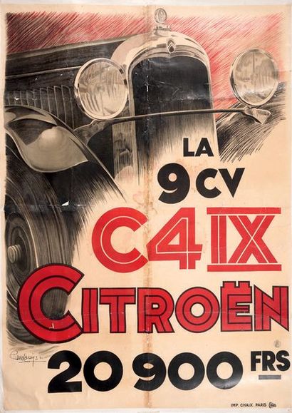 null STOCK CITROËN Torpedo B2, Berry & Rave Digoin
Affiche originale
Paris, Imprimerie...