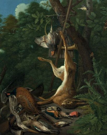 École HOLLANDAISE du XVIIIe siècle Nature morte au lièvre
Toile
29 x 24 cm