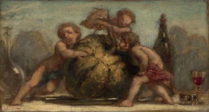 Jean - François MILLET (Gruchy 1814 - Barbizon 1875) Melon et putti
Sur sa toile...