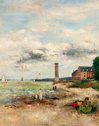 Paul-Elie GERNEZ (1888-1948) 
La rade de Honfleur
Huile sur panneau, signée et située...