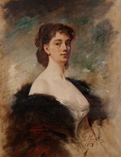 CHARLES JOSUAH CHAPLIN (1825-1891) 
Portrait de Madame Sophie Galitzine, épouse de...