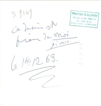 Pablo Picasso (1881-1973) 
Arlequin et singe, 1918
Crayon sur papier, signé en bas...