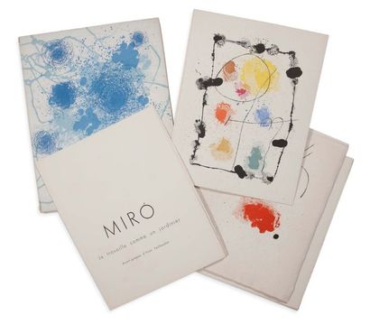 Joan MIRO (1893 - 1983) Je travaille comme un jardinier, Paris,
XXe siècle, 1963.
In-folio...