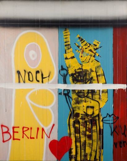 Peter KLASEN (né en 1935) La Liberté, le Mur de Berlin, 1988
Huile et technique mixte...