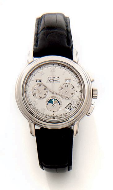 ZENITH El Primero Chronometer
Vendu en2005. Modèle homme chronographe en acier.
Ref...