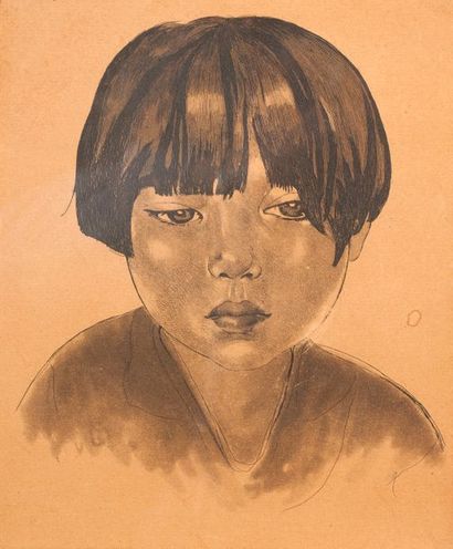 Alix AYMÉ (1894-1989) Mon amie annamite, Tien Maï
Eau-forte
21.4 x 17.8 cm - 8 7/16...
