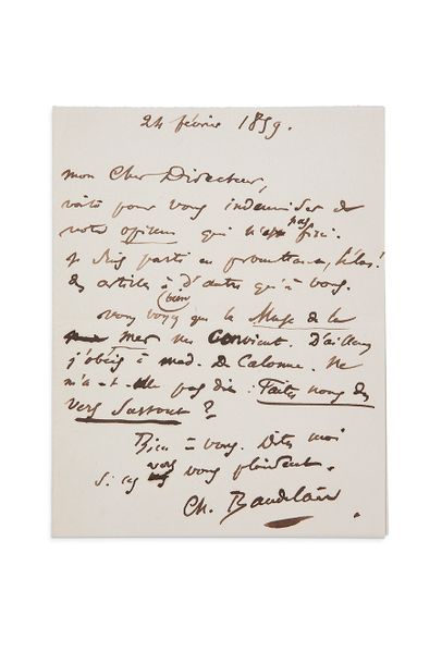 BAUDELAIRE (Charles). 1821-1867.<br/>Ecrivain poète