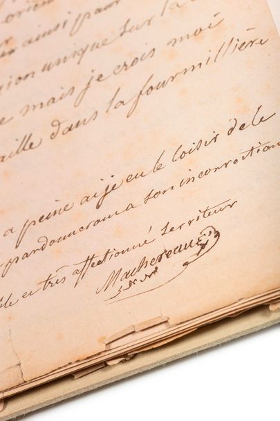 MACHEREAU (Philippe-Joseph). Manuscrit aut. signé «Quelques impressions de mon séjour...