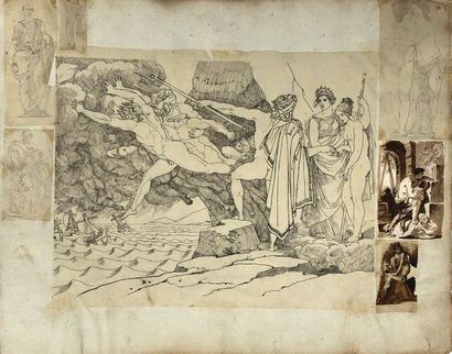 ATELIER DE ANNE-LOUIS GIRODET-TRIOSON (1767-1824) 
Album de dessins
Plume, encre...