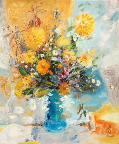 Le Pho (1907-2001) Le vase bleu, n°48
Oil on canvas, signed lower right,
titled and...
