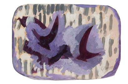 Georges BRAQUE (1882 - 1963) 
The Order of Birds, 1962
Oil on paper mounted on canvas,...
