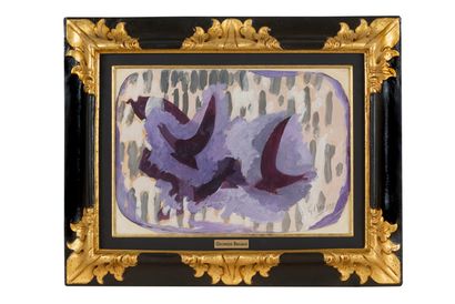 Georges BRAQUE (1882 - 1963) 
L'ordre des Oiseaux, 1962
Huile sur papier marouflé...