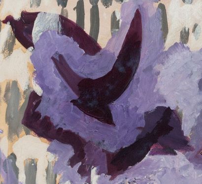 Georges BRAQUE (1882 - 1963) 
The Order of Birds, 1962
Oil on paper mounted on canvas,...