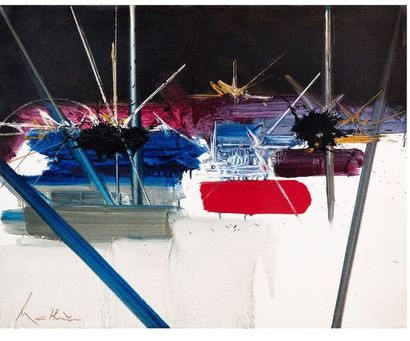 Georges MATHIEU (1921-2012) 
Vieillesse des roses, 1983
Alkyde sur toile, signée...