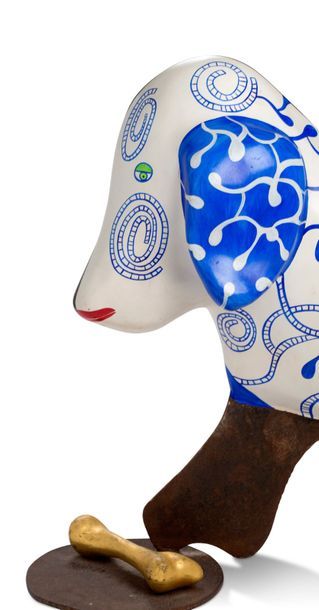 Niki de SAINT-PHALLE (1930-2002) 
Vase dog, 1992
Painted resin, iron and ceramic,...