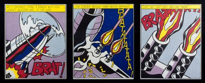 Roy LICHTENSTEIN (1923-1997) 
As I Opened Fire, 1966-1991
Three-part offset lithograph,...
