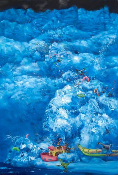 LI TIANBING (né en 1974) 
Glacier, 2008
Oil on canvas, signed, dated lower left,...