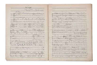 D'INDY (Vincent). 1851-1931. Compositeur. Manuscrit musical aut. signé. «Sept Chants...