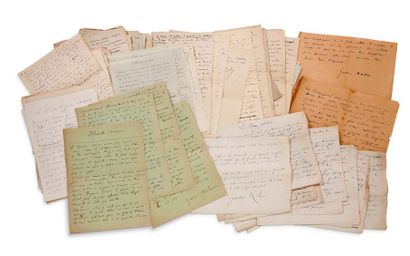 KAHN (Gustave). 1859-1936. Ecrivain, poète. 23 manuscrits aut. s.d.
Ensemble de 23...