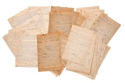 KESSEL (Joseph). 1898-1979. Ecrivain. 9 manuscrits aut. (dont 7 signés). S.l.n.d....