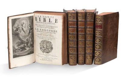SACY (Louis-Isaac Lemaistre, de.) La Sainte Bible en latin et en françois avec des...