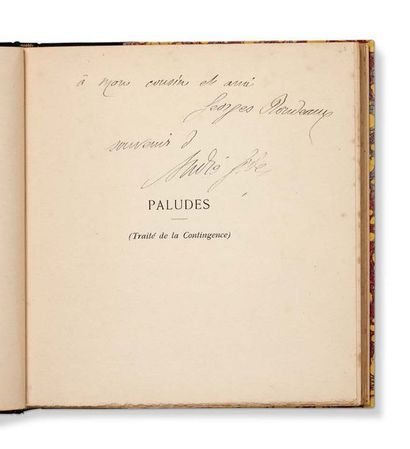 GIDE (André) Paludes. Paris, Librairie de l'Art Indépendant 1895.
Petit in-8, demi-maroquin...