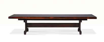 Sérgio RODRIGUES (1927-2014) 
Table banc
Jacaranda, métal
45 x 180 x 40 cm.
Oca,...