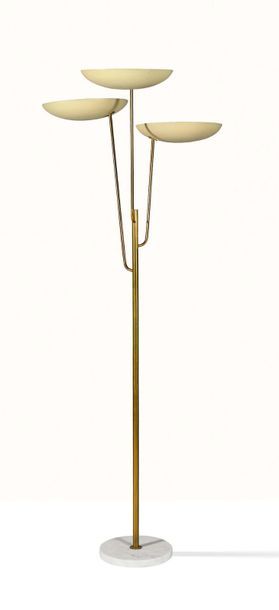 STILNOVO Lampadaire
Laiton, métal, marbre
H.: 201 cm.
Circa 1955
Floor lamp
Brass,...