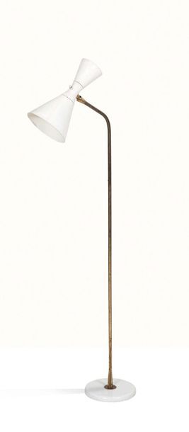 STILNOVO Lampadaire
Marbre, métal, laiton
H.: 145 cm.
Circa 1955
Floor lamp
Marble,...