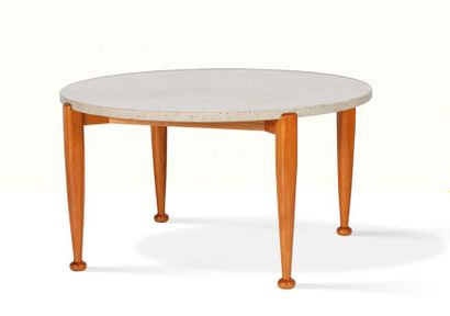 Josef Frank (1885-1967) 
Table
Erable, marbre
50 x 90 cm.
Svenskt Tenn, circa 1930
Coffee...