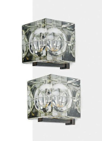 ALESSANDRO MENDINI (1931-2019) Cubosfera wall lights pair
Glass, aluminum
7.87 x...