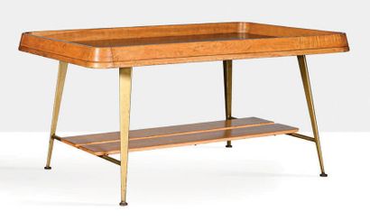 Jean PROUVÉ (1901-1984) Table
Oak, enameled steel
31.89 x 61.02 x 37.4 in.