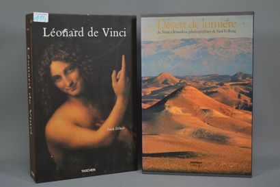  Lot de deux livres, Léonard de Vinci, Désert de lumière Gazette Drouot