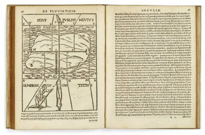 BUTEO (Jean). Opera geometrica. Lyon, Thomas Bertellus, 1554. Petit in-4, vélin,...