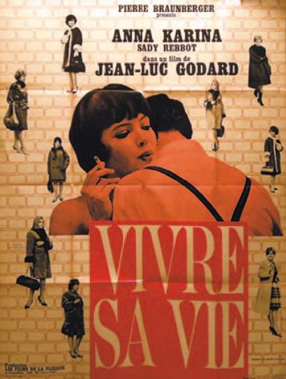 null JEAN-LUC GODARD - VIVRE SA VIE Jean-Luc Godard. 1962. Vaissier. 120x160 cm....