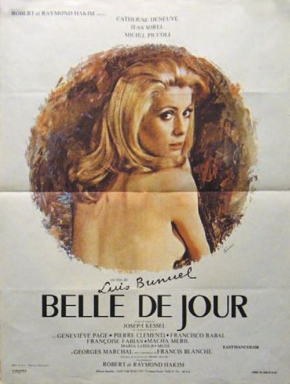 null BELLE DE JOUR Luis Bunuel. 1967. René Ferracci. 60x80 +120x160 cm. Etat A- et...