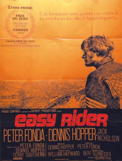 null EASY RIDER Dennis Hopper.1969. Non signée. 120x160 cm. Etat B