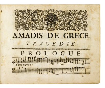DESTOUCHES André, Cardinal. Amadis de Grèce, Tragédie en Musique (Paris, Christophe...