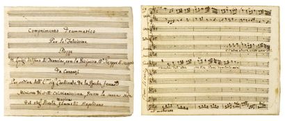 JOMMELLI Niccolo (Aversa 1714-Naples 1774). Manuscrit musical, Componimento drammatico...