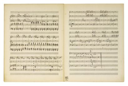 BARTÓK Bela (1881-1945). Manuscrit musical en partie autographe des Quatre pièces...
