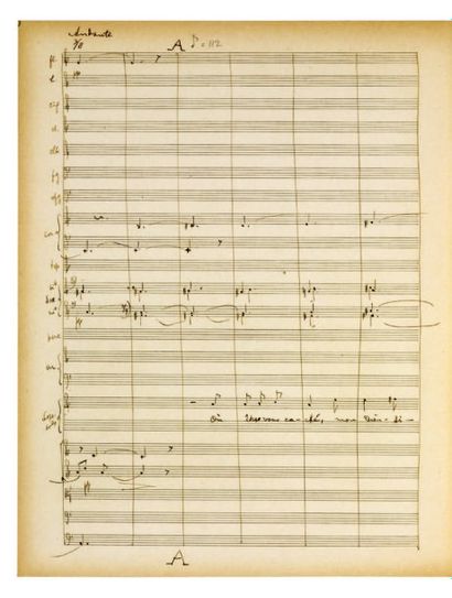 LICHTVELDLou (1903-1996). Manuscrit musical autographe signé, Canciò mistica (L'âme...