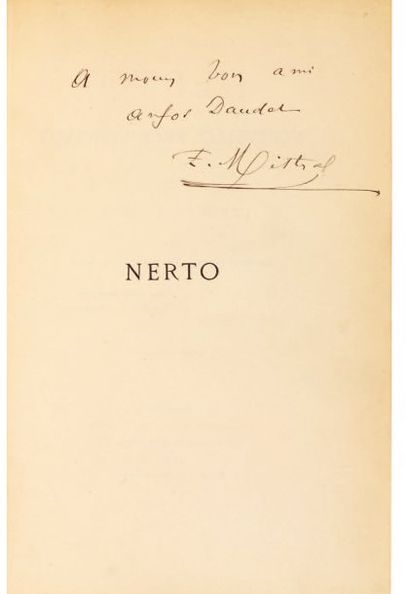 MISTRAL (Frédéric). Nerte. Nouvelle provençal. Paris, Hachette et Cie, 1884. In-8,...