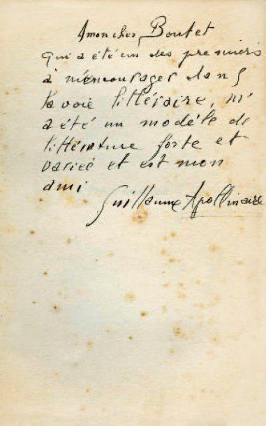 Guillaume APOLLINAIRE Le Poète assassiné. Paris, Bibliothèque des curieux, 1916....