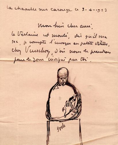 James VIBERT (1872-1942) sculpteur suisse 10 L.A.S., La Chapelle sur Carouge 1909-1936,...