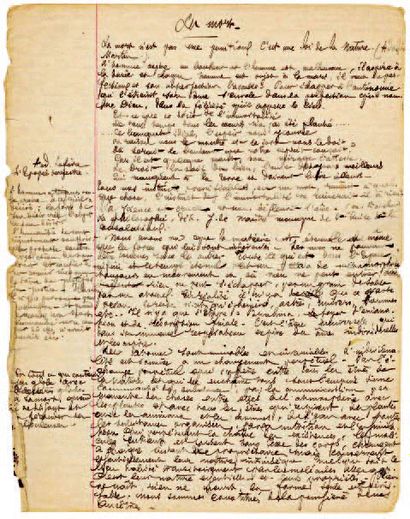 Jules LAFORGUE (1860-1887), poète Manuscrits autographes "La Mort" et "L'Infi ni"...