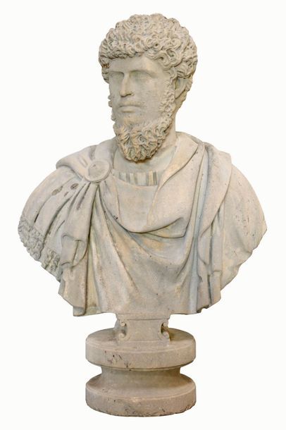 null Buste présumé de Lucius Aurelius Verus en pierre. Lucius Aurelius Verus se trouve...