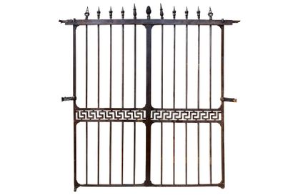 null Grille de jardin à décor de fers de lances .Epoque Directoire. Vers 1790.
Ht:...