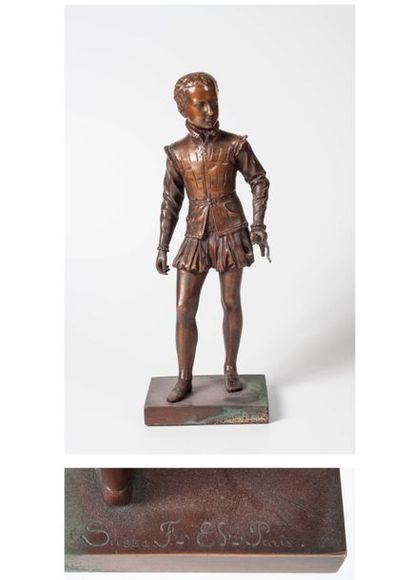 null D’après François Joseph Bosio (1768-1845)

Henri IV enfant.

Bronze à patine...