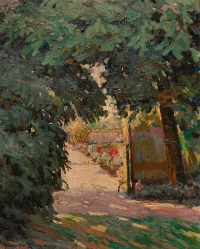 null Alexandre ALTMANN (1885-1934)

Jardin fleuri, circa 1916-20

Huile sur toile

Signée...
