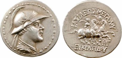 Bactriane, Eucratide, tétradrachme, 171-135...